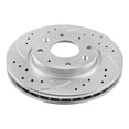 thumbnail image 3 of Funire Front Brake Rotors Kit for 2012- 2016 Chrysler Town & Country w/ Dual Piston Geomet Drilled & Slotted Disc Brake Rotors Ceramic Brakes Pads Replacement Brake Pad and Rotor Kits: 12.99" inch, 3 of 11