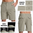 thumbnail image 3 of FEN AI Outdoor Hiking Shorts Men Quick Dry Cargo Short Breathable Work Shorts with Zipper-Pockets, 3 of 9