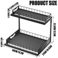 thumbnail image 2 of Estante De Condimentos De Especiero Capa Push-pull,Organizador Para Debajo del Fregadero,2 Niveles Multiuso Organizador Estante Tarros Especias Estante de Almacenamiento de Cocina Baño, 2 of 7