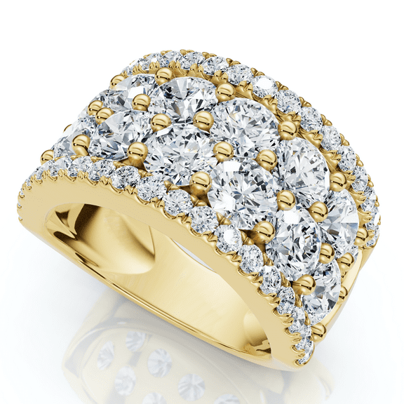 Pompeii 3 1/2Ct Diamond Wedding 11mm Wide Anniversary Ring 14k Gold Lab Grown
