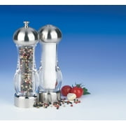 Trudeau Maison Pepper Mill & Salt Shaker 7"-Chrome & Clear