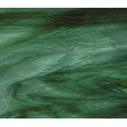 OCEANSIDE STAINED/FUSING GLASS SHEETS - DEEP OLIVE/SEA GRN WATERGLASS (Small 8" x 10")