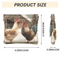 thumbnail image 3 of PU Leather Coin Purse Wallet Compact Water-Resistant Card Cases Money Organizers Chicken and Rooster, 3 of 7