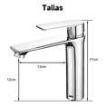 thumbnail image 2 of Llaves Para Lavabo  Lab.G Grifo Baño Llave Monomando Mezcladora plata, 2 of 4