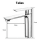 thumbnail image 2 of Llaves Para Lavabo  Lab.G Grifo Baño Llave Monomando Mezcladora plata, 2 of 4