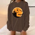 thumbnail image 1 of 2023 Chandail en Molleton Mode pour Femmes 50 % de Réduction Liquidation Chandail en Molleton Classique Imprimé Halloween Col Rond Manches Longues Ample, 1 of 1