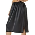 thumbnail image 2 of Women's Half Slips Underskirt for Under Dresses Slip Solid Lace Trim Satin Underskirt Inner Lining Short Mini Skirt, 2 of 4