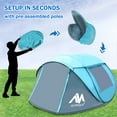 thumbnail image 7 of Camping with Skylight, Waterproof Family Tent with Removable Rainfly Automatic Setup in Second, 2 Doors & Side Windows 3-4 People Instant Easy Popup Beach Tent, 7 of 7