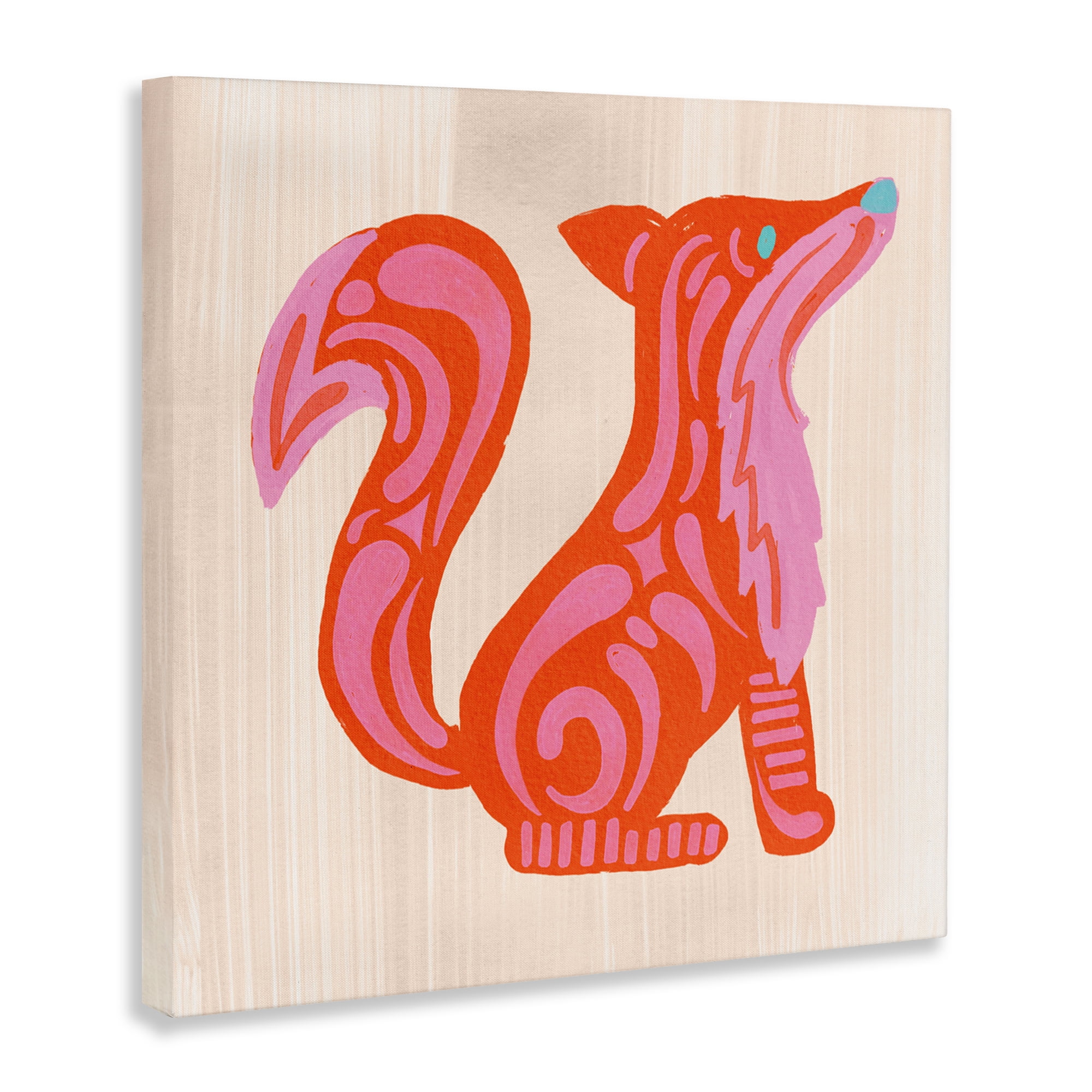 Stupell Industries Whimsical Folk Fox Vibrance Canvas Wall Art, design by The Paper Curator