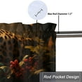 thumbnail image 5 of Leopard Kitchen Window Curtain Valance African Wildlife Animal Jungle Natural Scenery Window Valance for Bedroom Bathroom Living Room Dining Room Valances Set 54 by 18 in, 1 Panel, 5 of 6