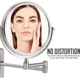 thumbnail image 4 of OVENTE 7" Wall Mounted Makeup Mirror with 1X/7X Magnification, Double Sided Magnifying Round Bathroom Vanity Mirror, 360° Swivel Design, Extendable and Folding Arm, Antique Bronze MNLFW70BR1X7X, 4 of 9