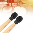 thumbnail image 6 of Almencla 2Pcs Drumstick Dampeners Drum Mute Mute Replacement Portable Drum Practice Tips Percussion Accessory for Drumsticks Head Drum Black, 6 of 8