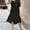 *Black, variant on ClodeEU Women's Short Sleeve Crewneck Ruffle Hem T-Shirt Dress,Casual Round Neck Flowy Midi Dress Black,Women's Plus L