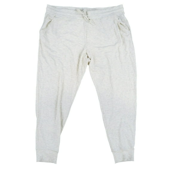 32 Degrees Heat Women's Jogger Sweatpants Pockets Drawstring White X-Large New