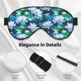 thumbnail image 4 of Salouo Blue Lotus Flower Pattern Sleep Mask,Sleep Eye Mask & Blindfold Eye Sleep Shade Cover with Elastic Strap Soft Eye Cover Eyeshade for Night Sleeping Travel & Nap, 4 of 7