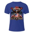 thumbnail image 5 of UngA 250 Anniversary USA Shirt Mens American Flag 4th of July Independence Day T-Shirt Crew Neck Short Sleeve Men's Shirts Blue,XL, 5 of 5