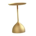thumbnail image 3 of DOLITY Small Round Side Table Ornament Coffee Table for Indoor Balcony Living Room gold, 3 of 9