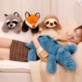 thumbnail image 3 of Peluches de pelo súper suave para niños, peluches de animales de peluche, mapache, zorro, Cocodrilo, perezoso, abrazo, almohada, regalo de cumpleaños, 45-70cm, 3 of 4