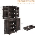 thumbnail image 2 of Merluxy Farmhouse Kitchen Pantry with Drawer, 72" Tall Organizer Cabinet with Adjustable Shelves, Cabinet for Kitchen, Dining Room, Dark Oak, 2 of 5