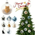 thumbnail image 3 of Cat Ornament With Glitter And Snowflake Accents Shatter-Resistant Plastic Christmas Tree Decoration For Cat Lovers, 3 of 8