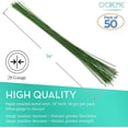 thumbnail image 5 of O'Creme 28 Gauge Dark Green Florist/Floral Wire 14 Inch, 50 Pieces, 5 of 6