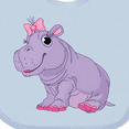 thumbnail image 4 of Inktastic Cute Purple Hippo Girls Baby Bib, 4 of 4