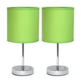 thumbnail image 1 of Simples Conceptions Mini lampe de table de base chromée avec abat-jour en tissu 2 Pack Set, 1 of 4