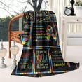 thumbnail image 2 of Autism Blanket Puzzle Cure Awareness Flannel Throw Gift for Childs Teens Adults Super Soft Lightweight Breathable Bed Sofa Couch Meaningful Colorful Foldable Unisex 40x50 Inch, 2 of 6