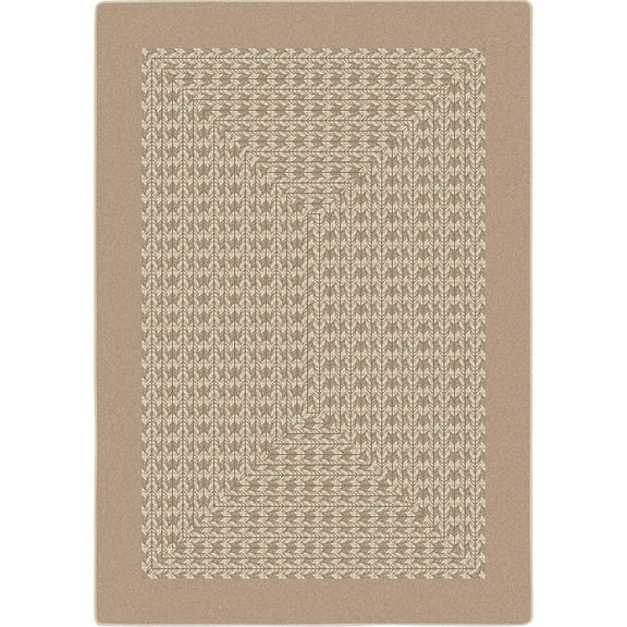 Joy Carpets Kid Essentials Like Home 3'10" x 5'4" Area Rug in Color Beige