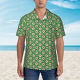 thumbnail image 2 of Honeii 60s and 70s Style Print Men’s Hawaiian Shirt,Classic Button-Down Short Sleeve Shirt, for Beach, Vacation, and Outdoor Activities,XX-Large, 2 of 7