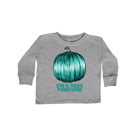 

Inktastic Allergy Awareness I m a Rare Pumpkin in Teal Watercolor Gift Toddler Boy or Toddler Girl Long Sleeve T-Shirt