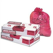 UNISAN IW2423R Health Care "bio-hazard" Printed Liners, 1.3mil, 24 X 23, Red, 500/carton