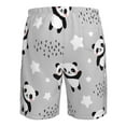 thumbnail image 6 of Kll Pandasbetween Clouds And Stars Men'S Casual Summer Beach Shorts Hawaiian Shorts With Pockets-Medium, 6 of 9