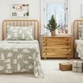 thumbnail image 5 of Great Bay Home Christmas Flannel Sheet Set - 100% Turkish Cotton - Double Brushed - Twin, Grey Polar Bears, 5 of 6