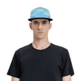 thumbnail image 3 of Flat Bill Trucker Hats for Women Men - Sea and Fish Adjustable Flat Baseball Cap Snapback Hats Dad Hats for Men, 3 of 7