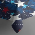 thumbnail image 3 of Blue Star Rectangle Tablecloth 60x84 Inch, Water Resistant Vinyl Washable Seasonal Table Cover for Independence Day Holiday Party Picnic Dinner Decor, 3 of 5
