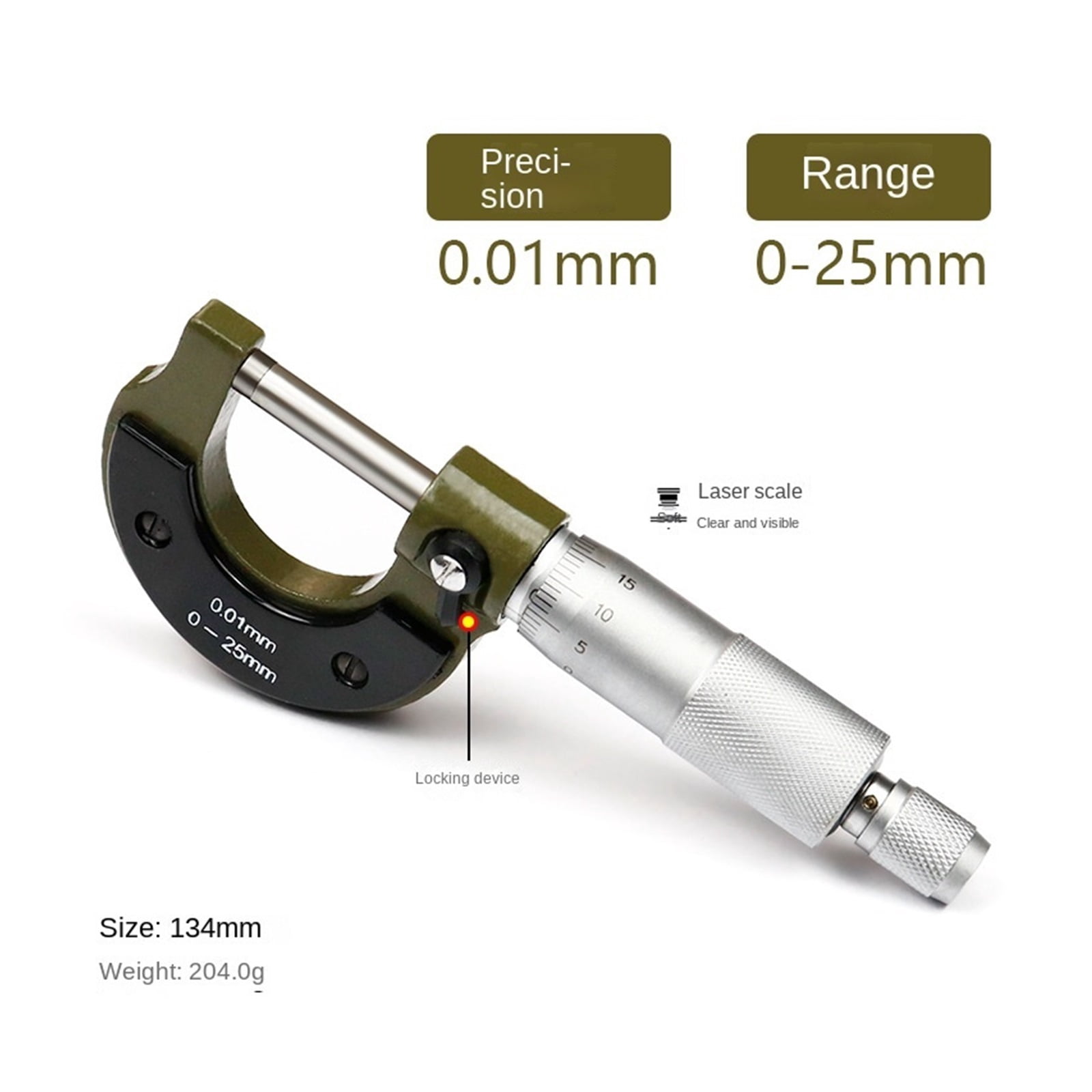 Precision Measuring Made Easy With Mechanical Workshop Tools - Spiral Micrometer Caliper For 25mm Diameters With 0.01mm Accuracy