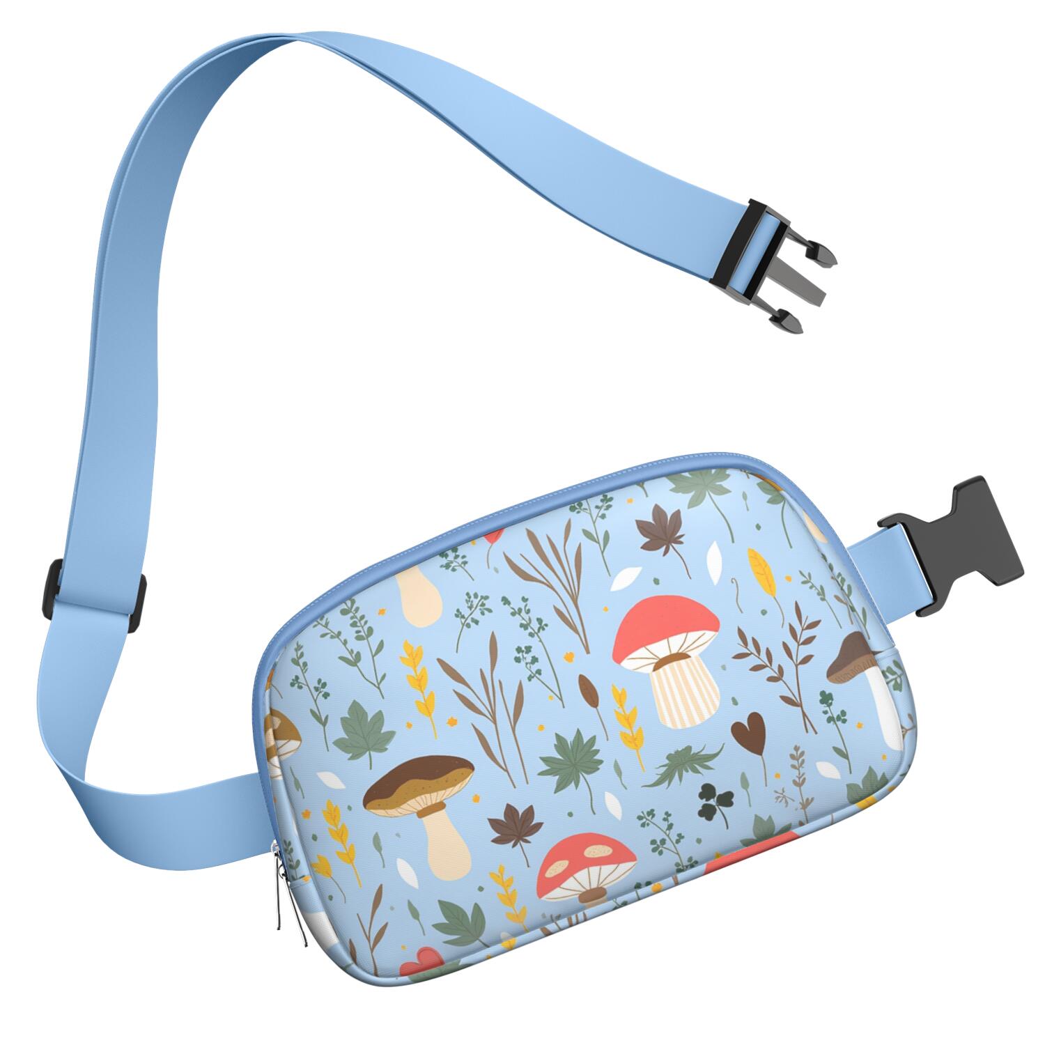 Waist Bag for Men&Women HandsFree Running Belt for Jogging with Adjustable Strap for Casual Running Hiking Cycling Mushroom Sporty Waist Pack