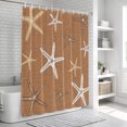 thumbnail image 6 of Vintage Terracotta Starfish Bathroom Shower Curtains with 12 Hooks Waterproof Shower Curtain for Stalls and Bathtubs Summer Coastal Beach Marine Life Decorative Bathroom Curtain 72x96 Inches, 6 of 9