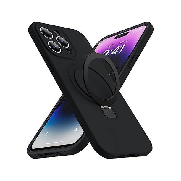 HAYAN Designed for iPhone 13 Pro Case with Magnetic Invisible Stand Compatible with MagSafe Military Drop Tested Shockproof Silicone iPhone 13 Pro Phone Cases for Women Men 6.1'' 2021, Black