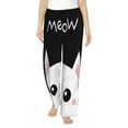 thumbnail image 2 of Picia Cat Meow Womens Soft Woven Cotton Elastic Waistband Sleep Pajama Pant Lounge Sleep Pant With Pockets And Drawstring-Large, 2 of 9