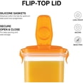 thumbnail image 5 of Aqua Fridge Door Water Jug with Handle BPA Free Plastic Pitcher with Flip Top Lid Perfect for Making Teas and Juices, 2 Quarts, Clear, 5 of 6