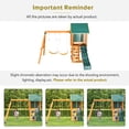 thumbnail image 6 of iYofe Wooden Swing Set for Outside, Play Set Swings with Slide/Climber, Kids Swing Sets for Garden Backyard and Playground, Green, 6 of 8