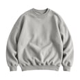 thumbnail image 3 of RJMDKXZ Fleece Crew Neck Sweatshirts Men Oversized Plus Size Casual Solid Soft Pullover Long Sleeve Sweat Shirts, 3 of 7
