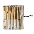 thumbnail image 1 of Portable Bamboo Cutlery Travel Eco-friendly Fork Spoon Set Include Reusable Bamb, 1 of 6