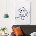 thumbnail image 4 of Cute Monkey Poster (2) Painting On Canvas Wall Art Poster Scroll Picture Print Living Room Walls Decor Home Posters 12x18inch(30x45cm), 4 of 6