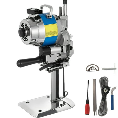 VEVOR Fabric Cutting Machine 10 inch High Speed Straight Knife Cloth Cutting Machine 750W Industrial Fabric Cutting Machine with Automatic Knife Sharpen