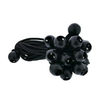 ABN Bungee Cords with Balls - 25 Pack Black 6 Inch Tarp Tie Downs for Tents