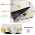 thumbnail image 6 of Bee Love 2'x6' Runner Rugs for Hallway Kitchen Bedside Non Slip Washable, Daisy Eucalyptus Leaves Linen Rustic Beige Entryway Rug Runners with Rubber Backing, Long Carpet Runner for Laundry Room, 6 of 8