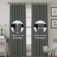 thumbnail image 6 of Kotton Culture Tab Top Semi Blackout Curtains Thermal Insulated Room Darkening Window Treatment Panels for Living Room, Patio Door, Bedroom (2 Panels, Custom ,Dark Grey), 6 of 9
